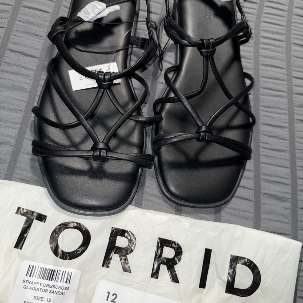 Torrid Black Gladiator Sandals